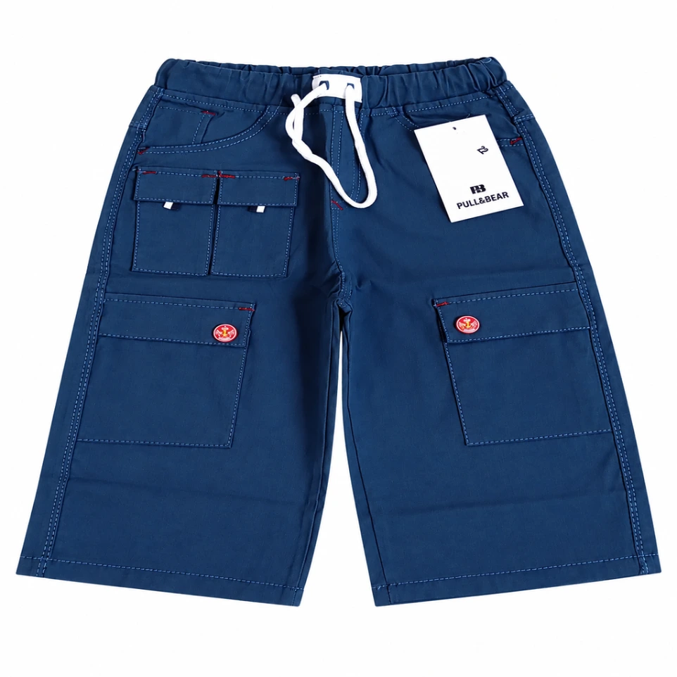 blue shorts
